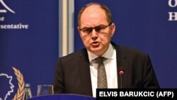 Christian Schmidt, visoki predstavnik u Bosni i Hercegovini, na konferenciji za medije 10. decembra 2021.