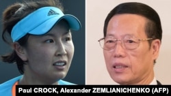 Kineska teniserka Peng Shuai i bivši zamjenik premijera Kine Zhang Gaoli. Kolaž fotografija, AFP