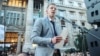 Peter Magyar govori na protestu u centru Budimpešte 26. marta 2024.