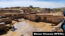 یک منطقه در غور که در نتیجه سرازیر شدن سیلاب آسیب دیده است