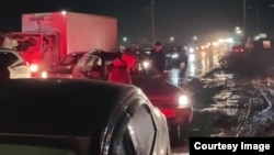 Residents of Qoyandy blocked a major road for hours, demanding that authorities declare a state of emergency in the region.