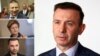 Колаж с бившия главен секретар на МВР Живко Коцев (вдясно) до снимки на и.ф. главен прокурор Борислав Сарафов, градската прокурорка на София Илиана Кирилова и заместника ѝ Христо Кръстев (от горе надолу).