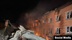 Наслідки ракетного удару по селищу Великий Бурлук, Харківська область, 14 лютого 2024 року