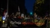 Transparent "Srbija protiv nasilja" na prtoestu 2. septembra 2023.