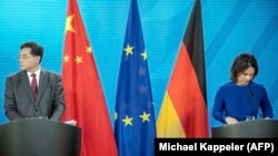 Ministri spoljnih poslova Kine i Nemačke, Ćin Gang i Analena Berbok, Berlin, 9. maj 2023.