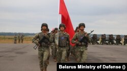 Chinese People’s Liberation Army troops are deployed in Europe on July 8 for counterterrorism drills.