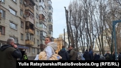 Вынікі расейскага ўдару па ўкраінскім горадзе Дніпро 24 лютага 2024. Ілюстрацыйнае фота