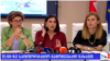 (მარცხნიდან) დეპუტატები ხათუნა სამნიძე, თამარ კორძაია და თეონა აქუბარდია