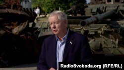 Сенатор-республіканець Ліндсі Грем. Київ, 26 травня 2023 року.