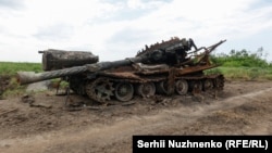 Знищений російський танк у Запорізькій області, архівне фото