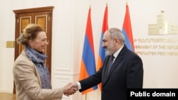 Եվրոպայի խորհրդի գլխավոր քարտուղար Մարիա Բուրիչը և Հայաստանի վարչապետ Նիկոլ Փաշինյանը