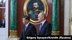 Kineski i ruski čelnik, Xi Jinping i Vladimir Putin, Moskva, 21. ožujka 2023.