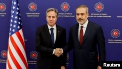 ԱՄՆ պետքարտուղար Էնթոնի Բլինքենն ու Թուրքիայի արտգործնախարար Հաքան Ֆիդանը, արխիվ