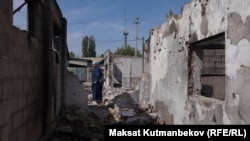 Дмитриевка айылындагы атайын операцияда талкаланган Айнагүл Мусаеванын үй жайы. 7-сентябрь, 2023-жыл.