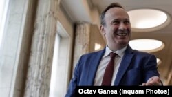 Adrian Câciu, ministrul de Finanțe în cabinetul Ciucă, la sediul Guvernului, 20 aprilie 2023.