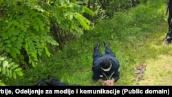 Fotografija Ministarstva unutrašnjih poslova Srbije o kosovskim policajcima koji su navodno uhapšeni kada su ušli na teritoriju Srbije.