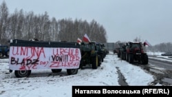 Протест польських фермерів. Блокада кордону у пункті пропуску Дорогуськ, Польща, 09.02.2024