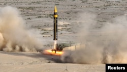 Нова балістична ракета класу «земля-земля» 4-го покоління «Хоррамшахр» під назвою «Хайбар» із радіусом дії 2000 км. Іран, знімок отримано 25 травня 2023 року