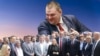 Колаж на съпредседателя на ДПС Делян Пеевски и снимка от предизборно събитие на движението.