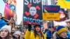 Ілюстраційне фото. Під час акції на підтримку України. Нью-Йорк, США, 7 січня 2023 року