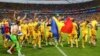 Jucătorii români sărbătoresc calificarea în optimile EURO 2024, după meciul cu Slovacia, scor 1-1, din ultima rundă a grupei E, disputat la Frankfurt, în Germania, pe 26 iunie 2024.