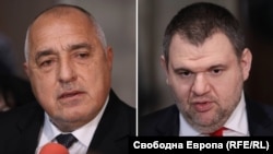 Колаж на лидера на ГЕРБ Бойко Борисов и председателя на парламентарната група на ДПС Делян Пеевски