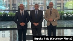 Slavko Simić, Gabriel Escobar i Igor Simić, Washington, SAD, 27. juli 2023.