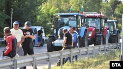 Протест на зърнопроизводителите в Хасково