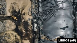  Последиците от руската атака срещу зърнени терминали в Одеса в петък. 