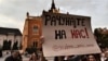 Detalj sa protesta protiv nasilja u Novom Sadu, 18. avgust 2023. 