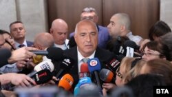 Лидерът на ГЕРБ говори пред медиите в кулоарите на Народното събрание, 19 юни 2024 г.