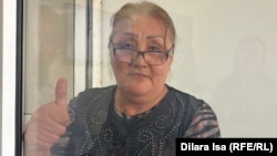Qalima Zhaparova in a courtroom on May 23