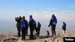 Armenia - European Union monitors patrol Armenia's border with Azerbaijan, February 20, 2023.