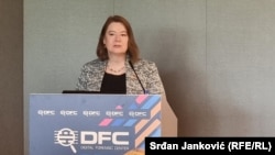 Američka ambasadorka u Podgorici, Džudi Rajzing Rajnke na konferenciji Digitalnog forenzičkog centra, Podgorica 28. jul 2023.