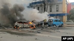 საილუსტრაციო ფოტო: კადრი რუსეთის საგანგებო ვითარებათა სამინისტროს მიერ გავრცელებული ვიდეოდან. ბელგოროდი, 30 დეკემბერი, 2023.