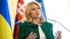 Президент Словаччини Зузана Чапутова під час заяви для преси після зустрічі з президентом України Володимиром Зеленським. Братислава, Словаччина, 7 липня 2023 року, ілюстративне фото