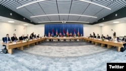 ԱՄՆ - Եռակողմ բանակցությունները Վաշինգտոնի Արլինգթոն արվարձանում, 1-ը մայիսի, 2023թ.