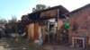 The house in Novi Sad where the fire broke out, killing six people, including four children.