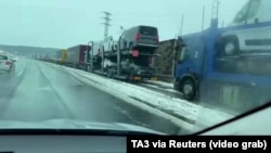 1 грудня Державна прикордонна служба України повідомила про блокування руху вантажівок на території Словаччини біля пункту пропуску «Вишнє-Нємецке»