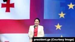 Վրաստանի նախագահ Սալոմե Զուրաբիշվիլին նշում է Եվրոպայի օրը, Թբիլիսի, 9 մայիսի, 2023թ.