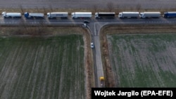 Polish haulers have blocked crossing points since early November to protest what they say is unfair competition from Ukrainian truckers.