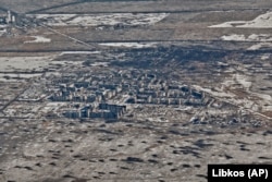 Ruinele orașului Vuhledar, locul unor lupte grele în regiunea Donețk din Ucraina