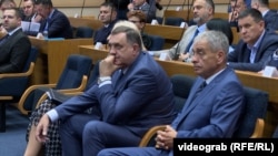 Predsjednik RS-a Milorad Dodik tokom zasjedanja entitetske skupštine, Banja Luka, juni 2023.