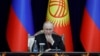 KYRGYZSTAN - Russia's President Vladimir Putin attends a signing ceremony following Russian-Kyrgyz talks in Bishkek, October 12, 2023.