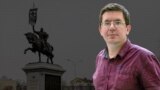 Помнік Аляксандру Неўскаму ў Менску, гісторык Аляксей Ластоўскі, каляж