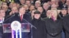 Slijeva nadesno: predsjednik RS Milorad Dodik, ruski ambasador u BiH Igor Kalabuhov, članica Predsjedništva BiH Željka Cvijanović tokom defilea povodom Dana RS, Banja Luka, 9. januar 2024.