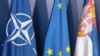 Ilustrativna fotografija, zastave NATO, Evropske unije i Srbije, Beograd, oktobar 2022. 