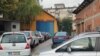 Redovi za tehnički pregled radi preregistracije tablica KM na RKS, Severna Mitrovica, novembar 2023.