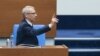 Премиерът Николай Денков по време на обсъжданията на внесения срещу правителството му вот на недоверие, 12 октомври 2023 г.