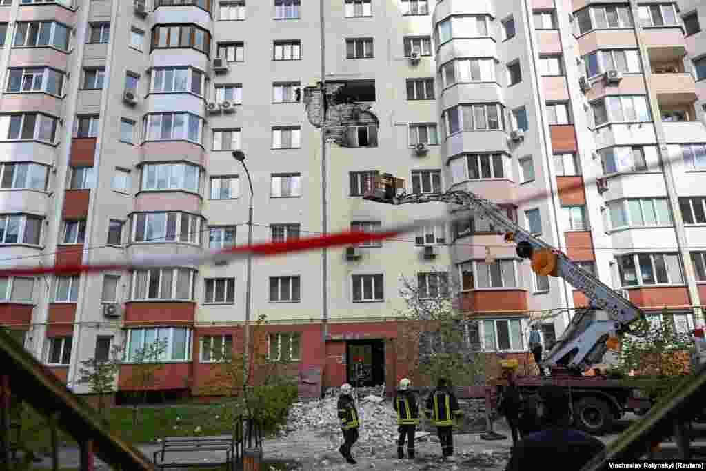 Grad Ukrainka, 40 kilometara južno od Kijeva, također je bio meta ruskih napada.